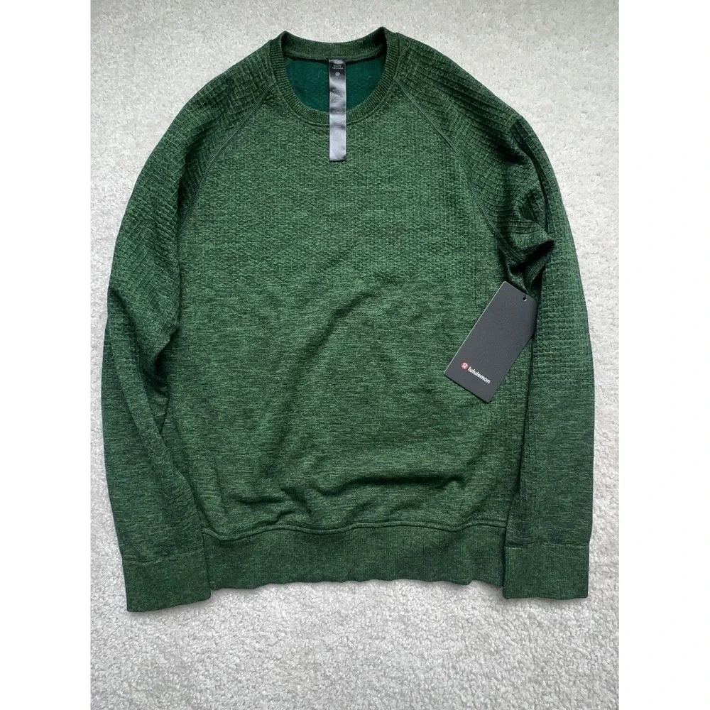 $148 NWT Lululemon Engineered Warmth Long Sleeve Crew Rainforest Green XS